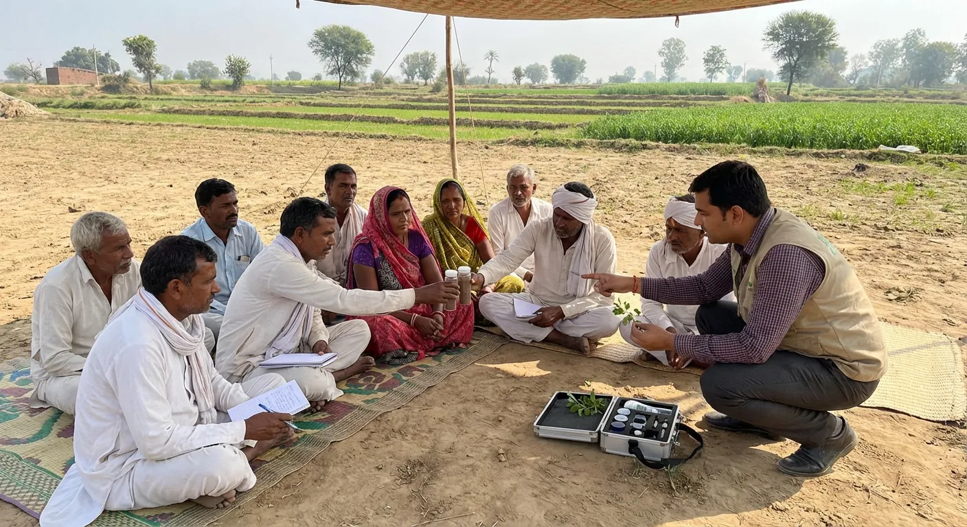 Farmer training and capacity building session on regenerative agriculture practices for improving crop yield