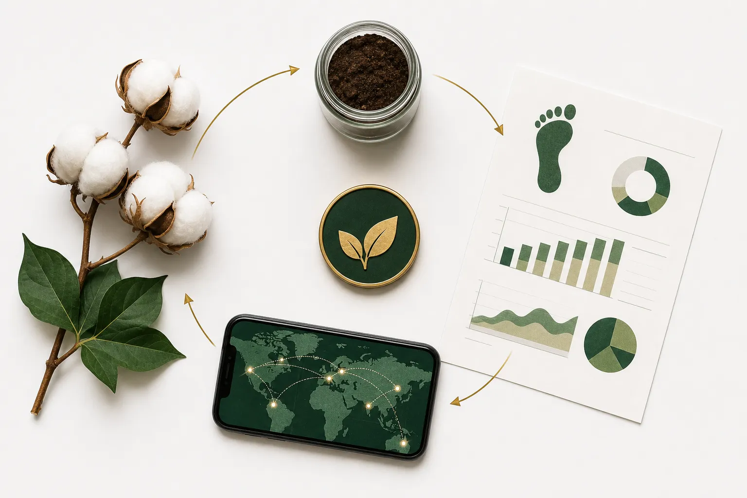 Interconnected components of a sustainability as a service model including carbon accounting, traceability, and supplier engagement