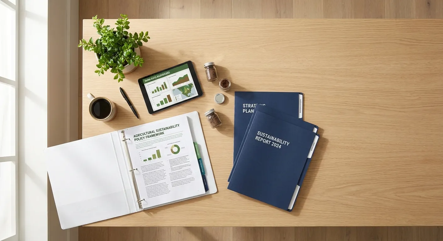 Policy implementation roadmap showing collaborative planning for regenerative agriculture and climate policy alignment