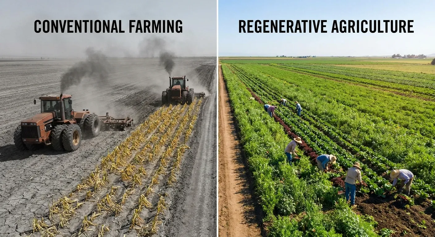 carbon footprint comparison between conventional and regenerative agriculture practices