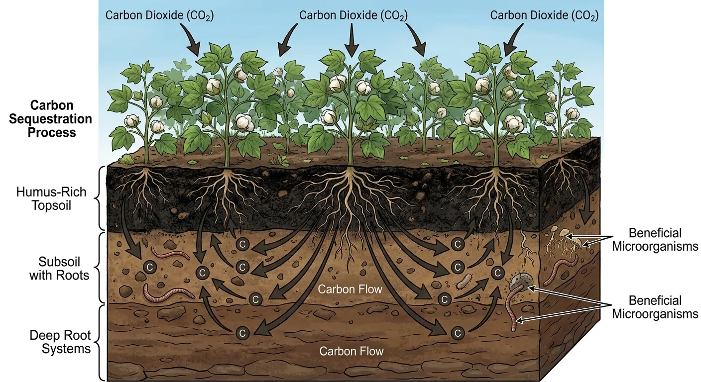 carbon footprint reduction through soil carbon sequestration in regenerative agriculture