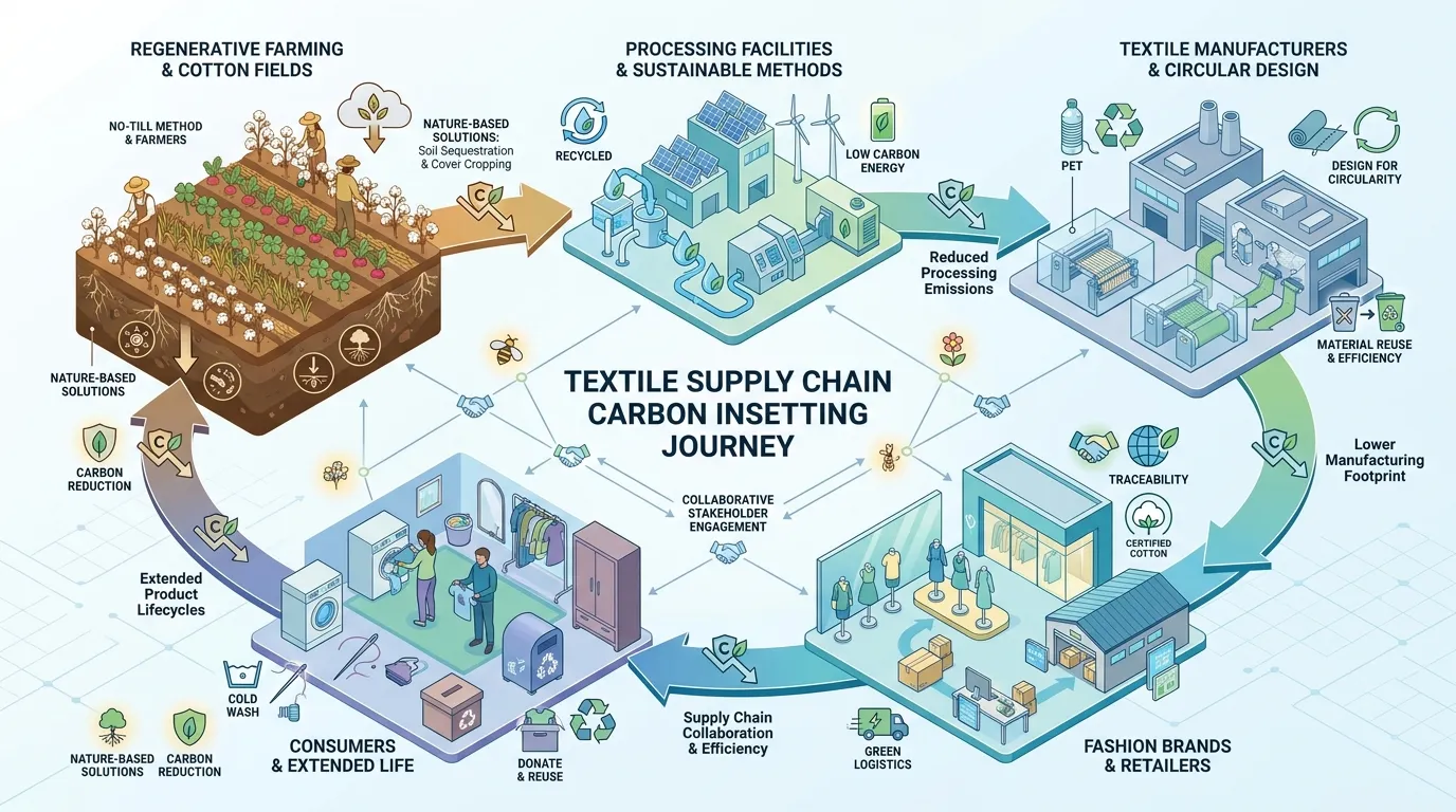 carbon insetting strategy reducing carbon footprint across textile supply chain
