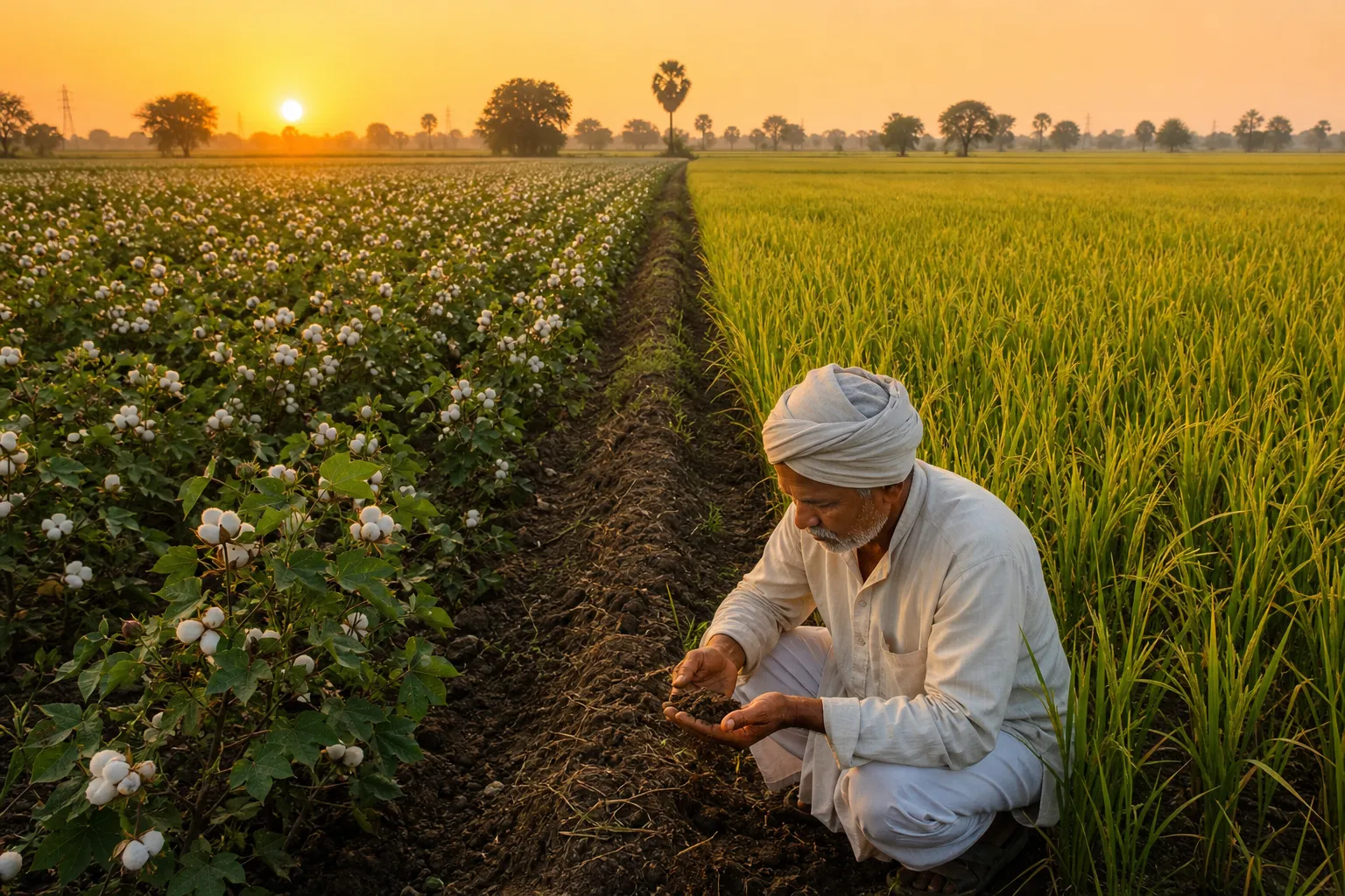 carbon insetting protocol comparison for Indian cotton and rice farming landscape
