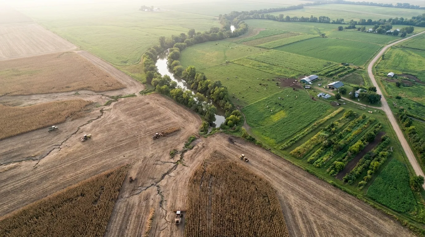 Agricultural supply chain transformation from conventional to regenerative farming practices