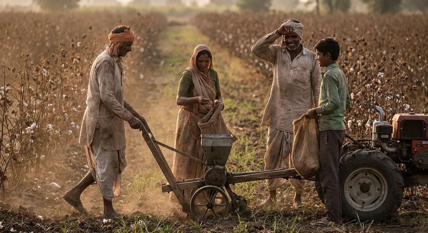 Textile supply chain from cover crops to sustainable fashion showing economic benefits