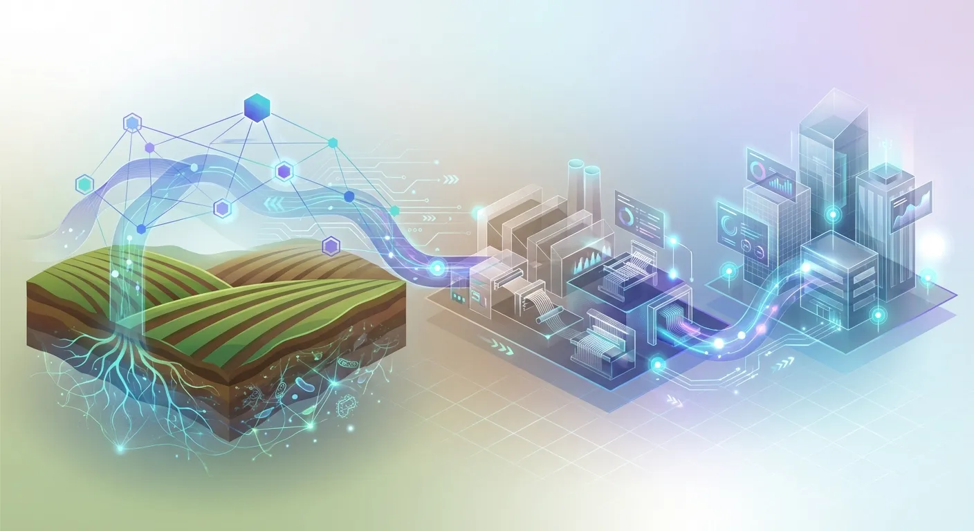 Data integration connecting regenerative agriculture supply chain from farm to consumer